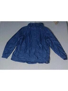 LL Bean Insulated Windbreaker Jacket Coat Womens Size 1XL Blue Waterproof...